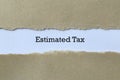 Estimated tax on paper