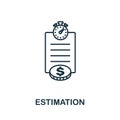 Estimation icon. Line style element from agile collection. Thin Estimation icon for templates, infographics and more