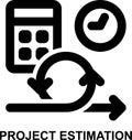estimation, project estimation, calculation, agile, project management, estimate outline icon