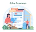 Estimator, financial consultant online service or platform