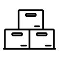 Estimator parcel icon, outline style Royalty Free Stock Photo