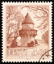 ESTONIA - CIRCA 1994: A stamp printed in Estonia from the `Castles` issue shows Kiiu Castle, circa 1994.