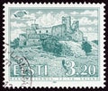 ESTONIA - CIRCA 1994: A stamp printed in Estonia from the `Castles` issue shows Rakvere Castle, circa 1994.