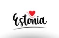 Estonia country text typography logo icon design