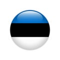 Estonia flag on button