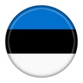 Estonia flag button 3d illustration with clipping path Royalty Free Stock Photo