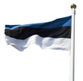 Estonia flag cutout on white Royalty Free Stock Photo