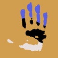 estonia flag handprint bright beautiful