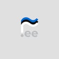 Estonia flag icon. Original simple design of the estonian flag, map marker. Design element, template national poster with ee Royalty Free Stock Photo