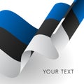 Estonia flag. Patriotic design. Vector.