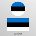 Estonia flag set. Estonian national symbol. Vector illustration.