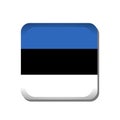 Estonia flag vector button icon isolated on white background