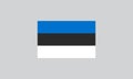 Estonia flag vector illustration Flag icon Standard color Standard size