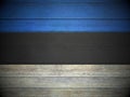 Estonia flag wooden planks