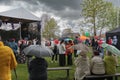 Holiday concert in a small town. Cultural life in Estonia. National customs and traditions. Summer festivals