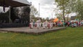 Holiday concert in a small town. Cultural life in Estonia. National customs and traditions. Summer festivals