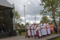 Holiday concert in a small town. Cultural life in Estonia. National customs and traditions. Summer festivals