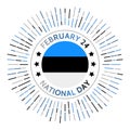 Estonia national day badge.