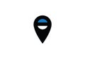 Estonia Location pin map navigation label symbol