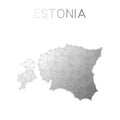 Estonia polygonal vector map.