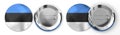 Estonia - round badges with country flag on white background