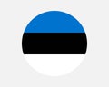 Estonia Round Flag
