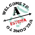 Estonia stamp rubber grunge