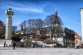 Street in Tallin city and houses on it