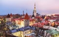 Estonia, Tallinn at a night
