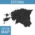 Estonia vector map with title