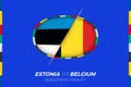 Estonia vs Belgium icon for European football tournament qualification, group F