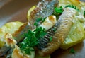 Estonian Baked Herring with Potatoes Royalty Free Stock Photo