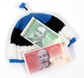 Estonian Currency on Estonian Hat
