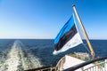 Estonian flag on a ship