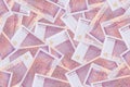 10 Estonian kroon bills lies in big pile. Rich life conceptual background Royalty Free Stock Photo