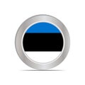 Estonian national flag isolated in official colors