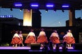 Estonian women dancers stage performance Royalty Free Stock Photo