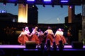 Estonian women dancers stage performance Royalty Free Stock Photo