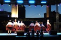 Estonian women dancers stage performance Royalty Free Stock Photo