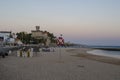 Tamariz Beach at sunset in Estoril, Portugal Royalty Free Stock Photo