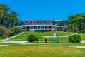 ESTORIL, PORTUGAL, MAY 31, 2019: View of garden and casino of Estoril, Portugal Royalty Free Stock Photo