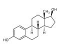 Estradiol structural formula of molecular structure Royalty Free Stock Photo