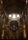 Estrela basilica, Lisbon, Portugal: the vaulted ceiling, the dome and the chancel Royalty Free Stock Photo