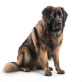 Estrela Mountain Dog breed dog isolated on a clean white background