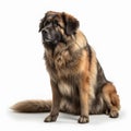 Estrela Mountain Dog breed dog isolated on a clean white background