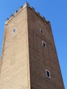 Medieval Capocci square  tower to Rome in Italy. Royalty Free Stock Photo