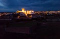 Estremoz cityscape and Castle in night lights