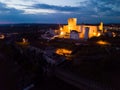 Estremoz cityscape and Castle in night lights