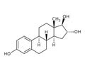 Estriol structural formula of molecular structure Royalty Free Stock Photo