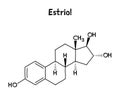 Estriol structural formula of molecular structure